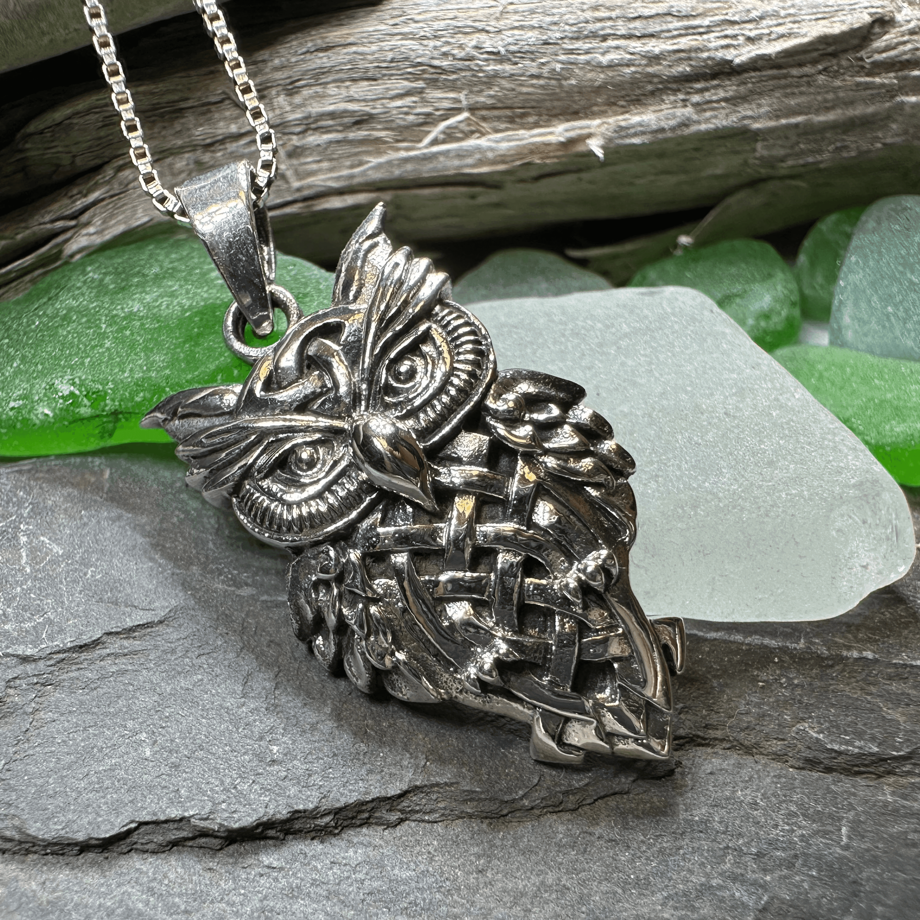 Owl Celtic Knot Necklace - 18