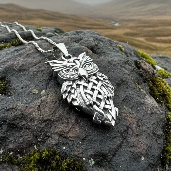 Owl Celtic Knot Necklace