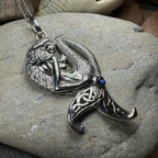 Eldoris Sapphire Celtic Mermaid Necklace