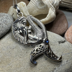 Eldoris Sapphire Celtic Mermaid Necklace
