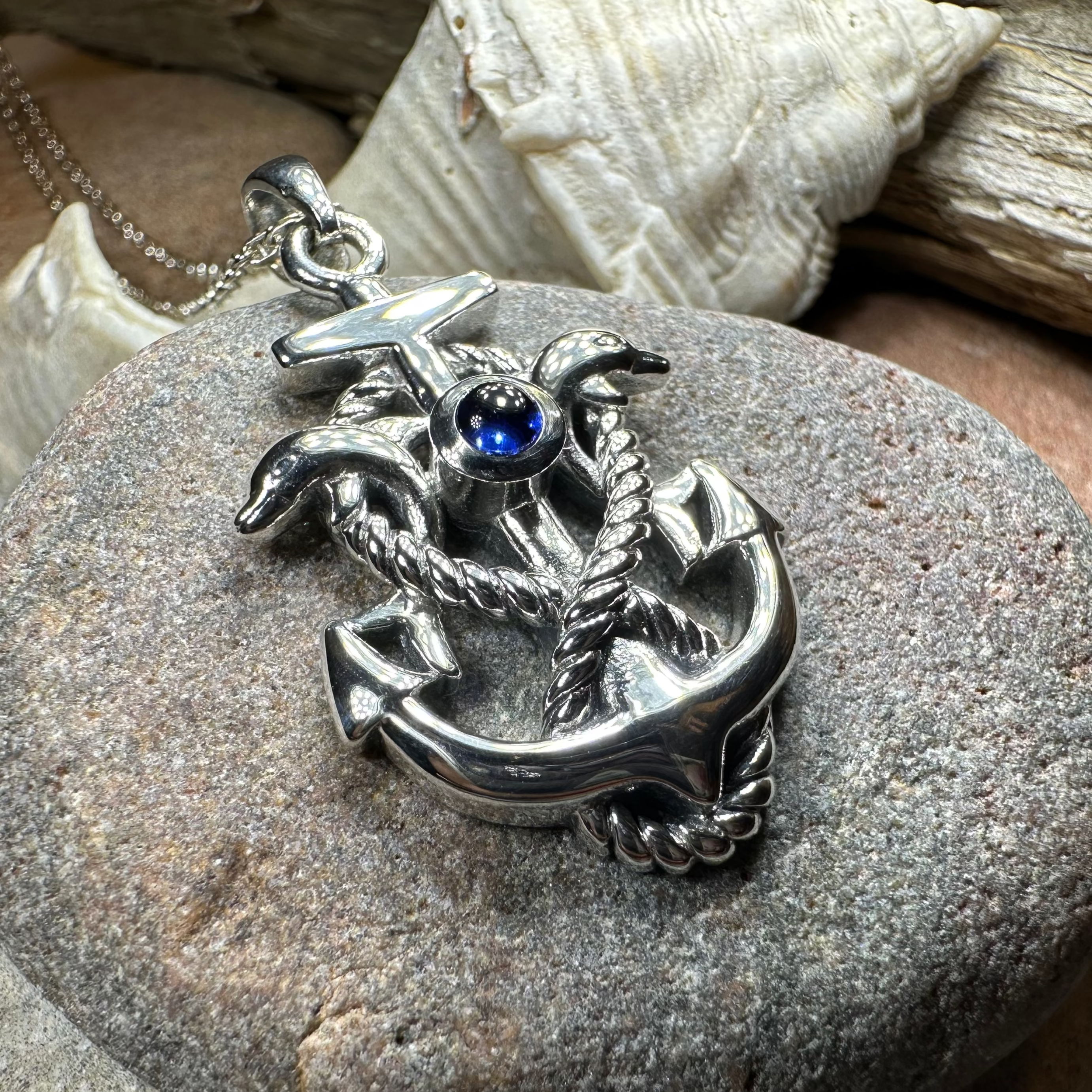 Dolphin Anchor Necklace