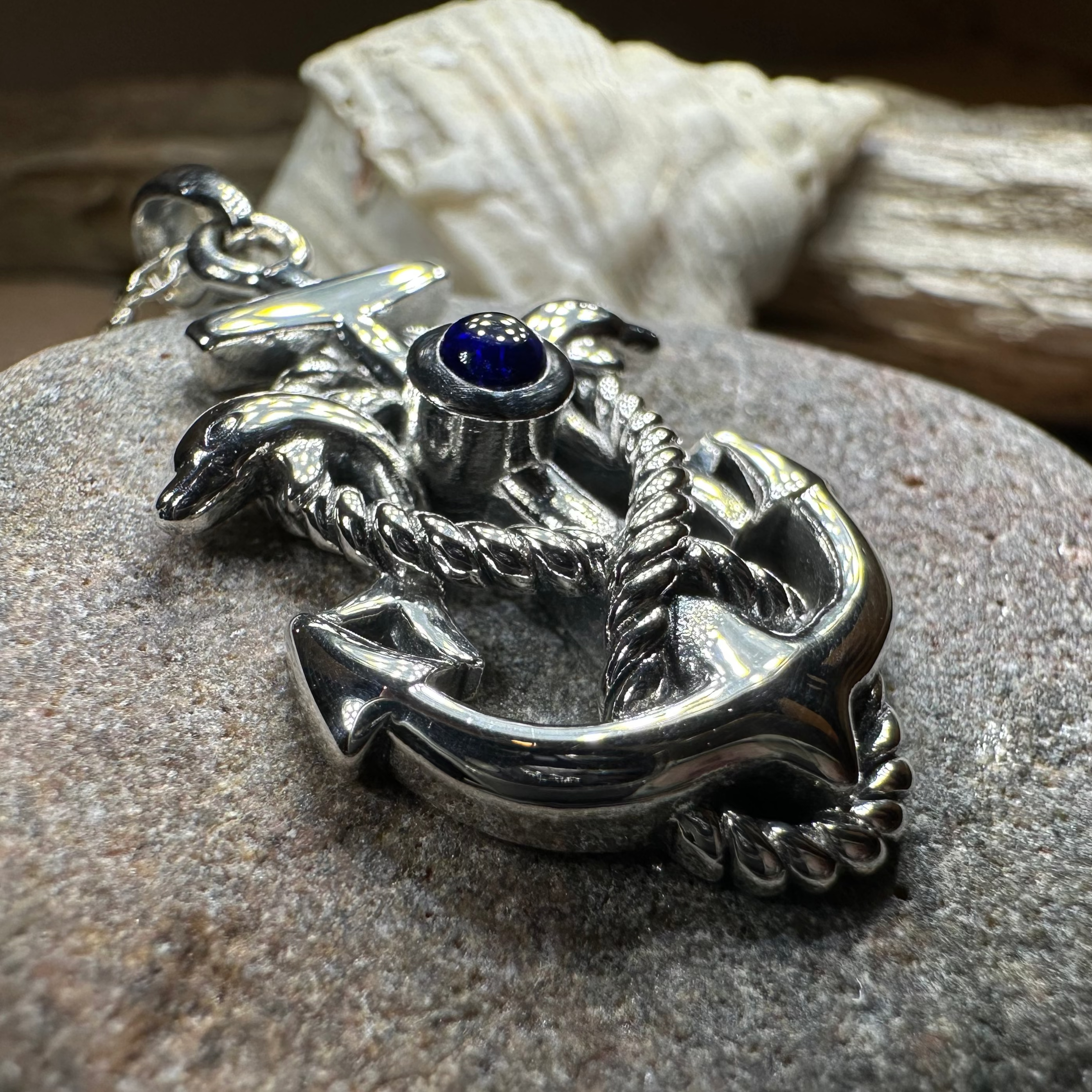Dolphin Anchor Necklace