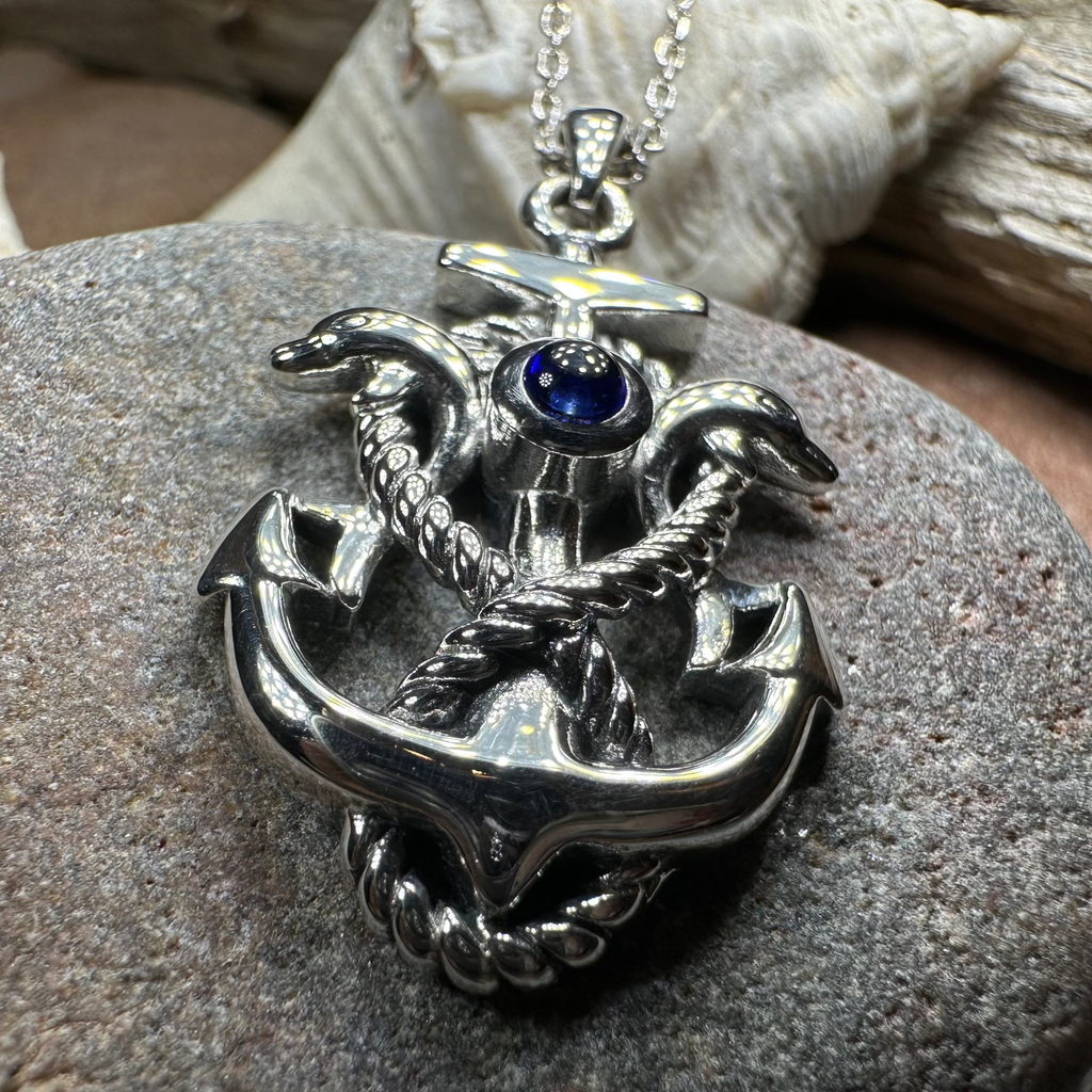 Dolphin Anchor Necklace