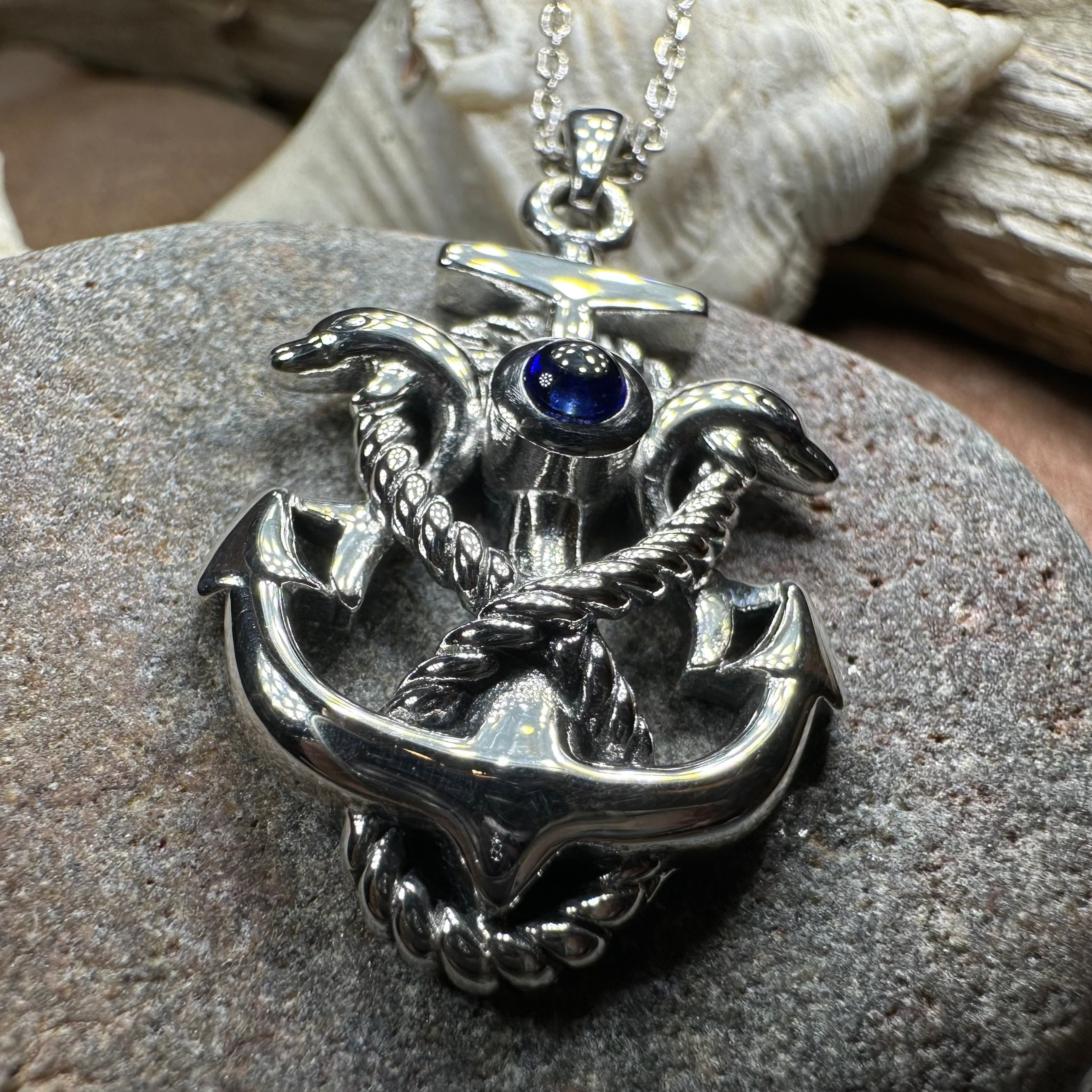 Dolphin Anchor Necklace