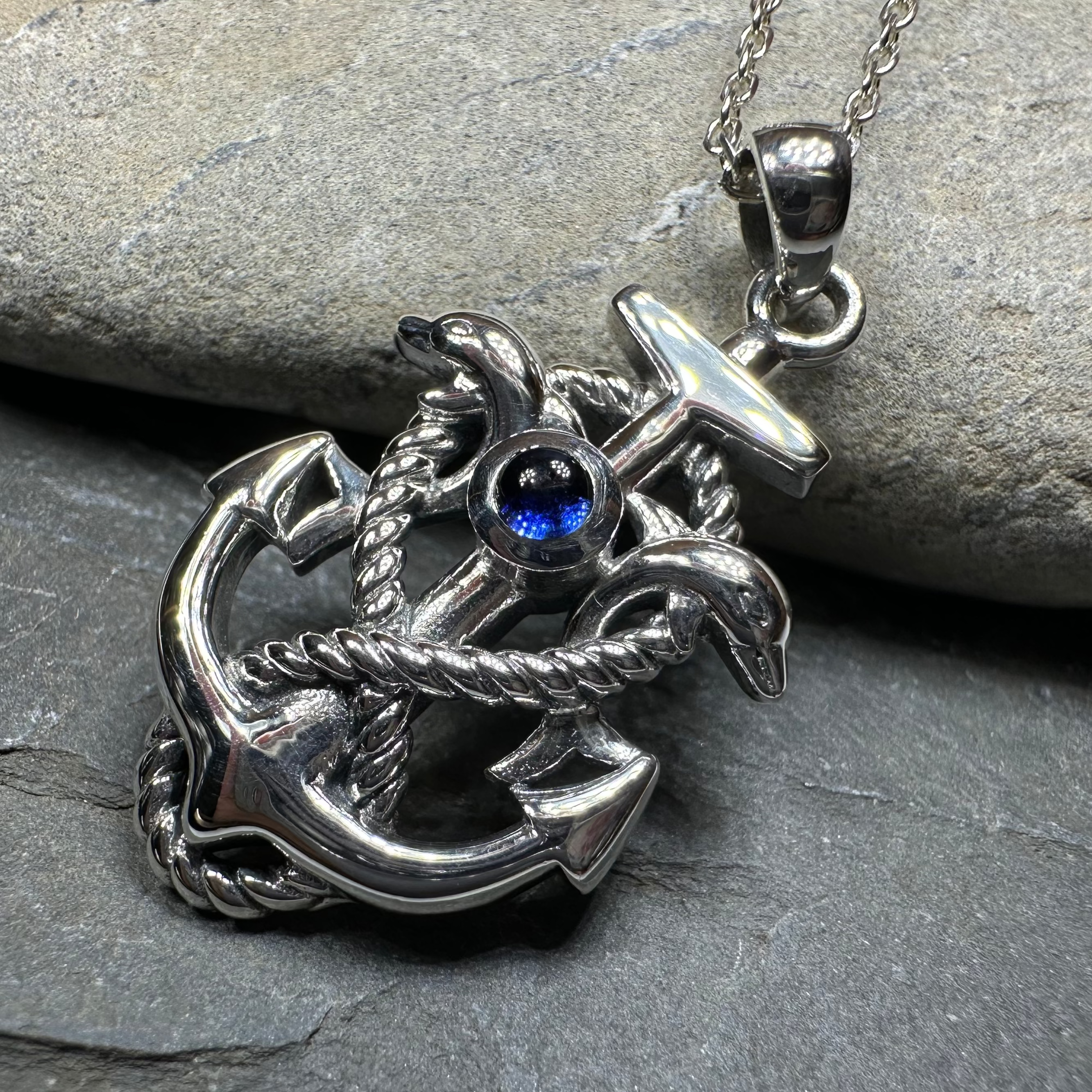 Dolphin Anchor Necklace