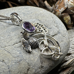 Mirren Amethyst Thistle Necklace