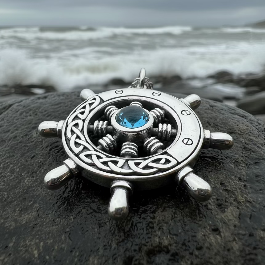 Keswick Ship's Wheel Necklace