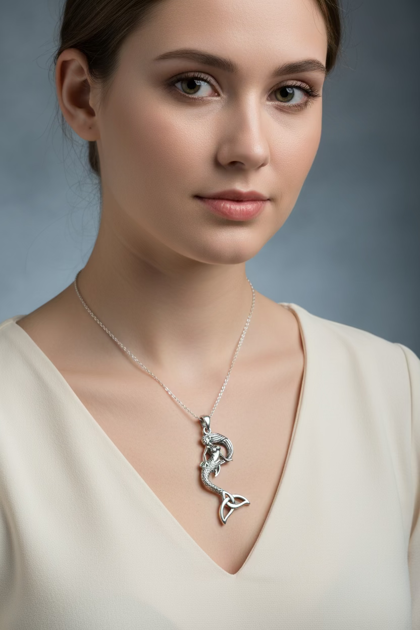 Celtic Trinity Knot Mermaid Necklace