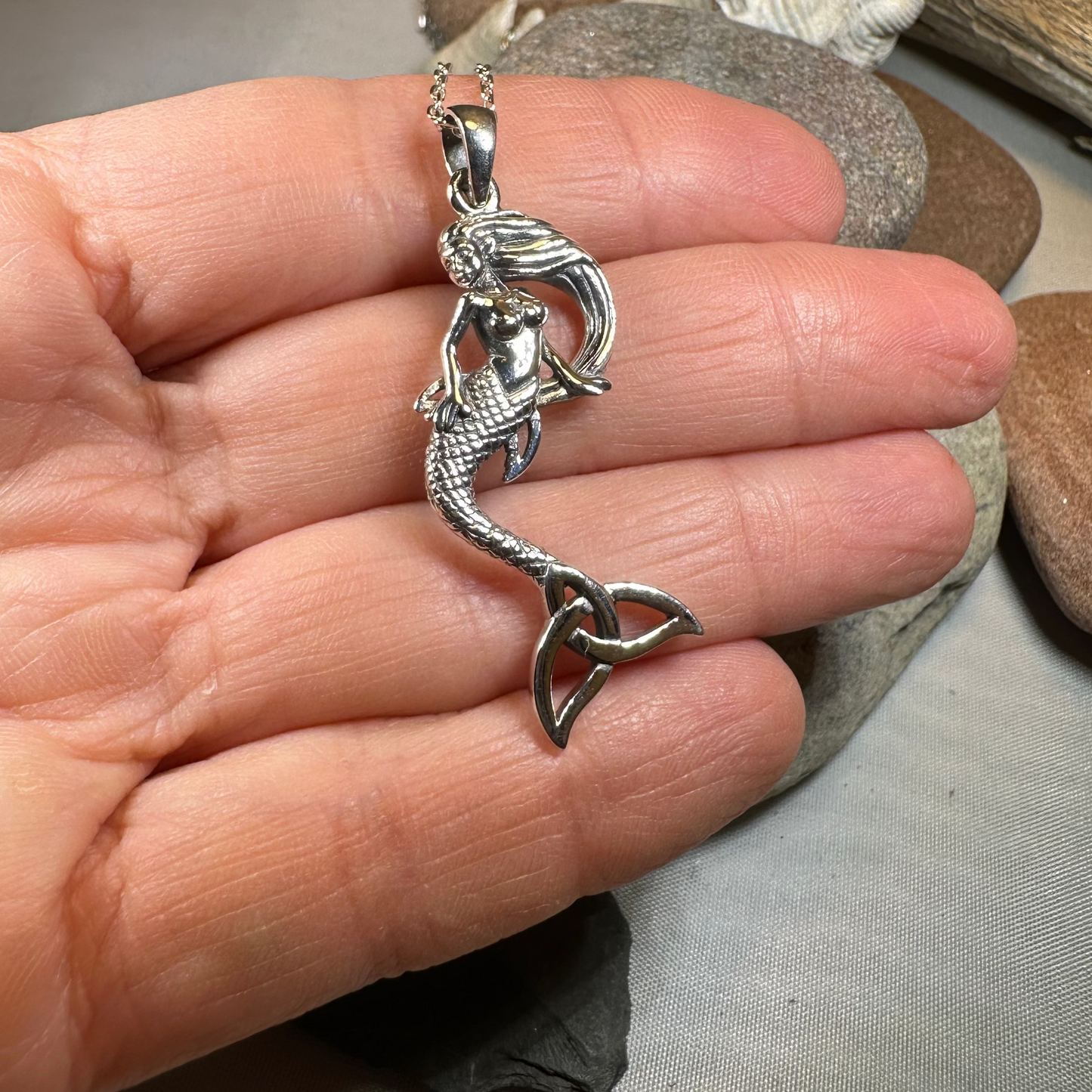 Celtic Trinity Knot Mermaid Necklace