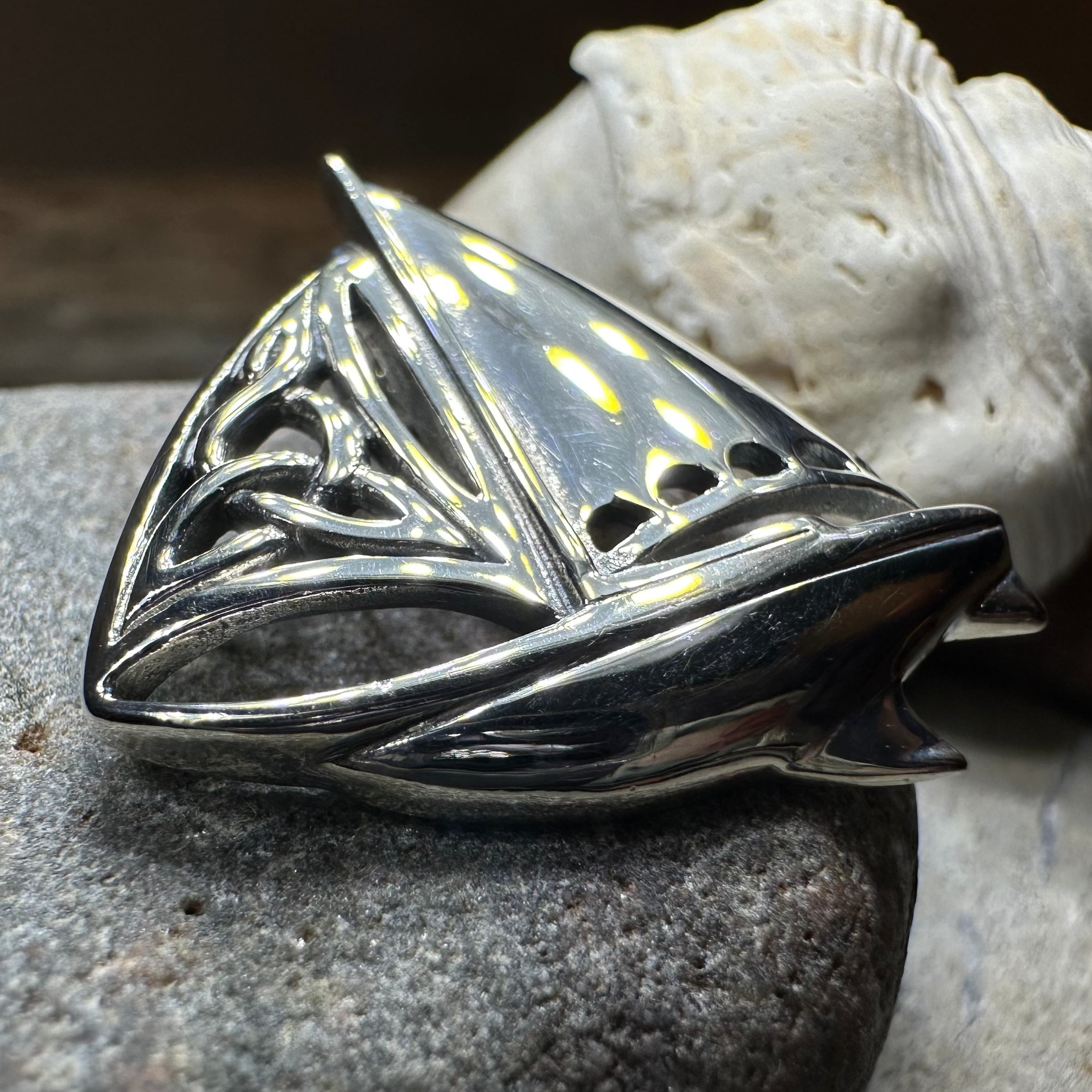 Celtic Sailboat Necklace