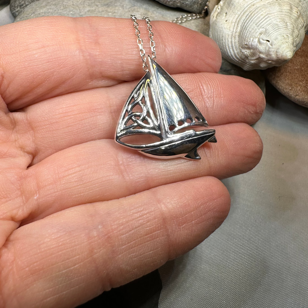 Celtic Sailboat Necklace