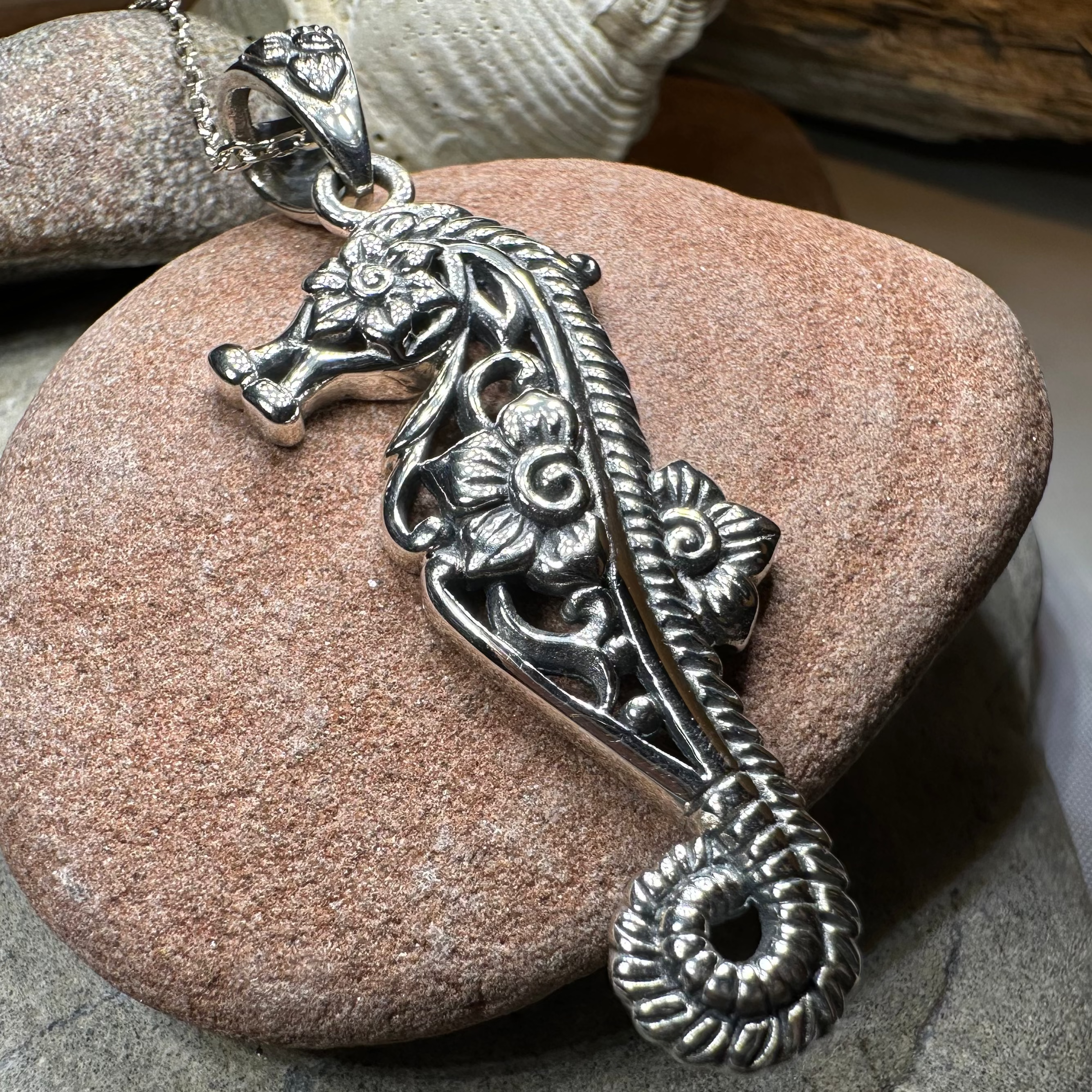 Blooming Seahorse Necklace