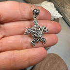 Blooming Turtle Necklace