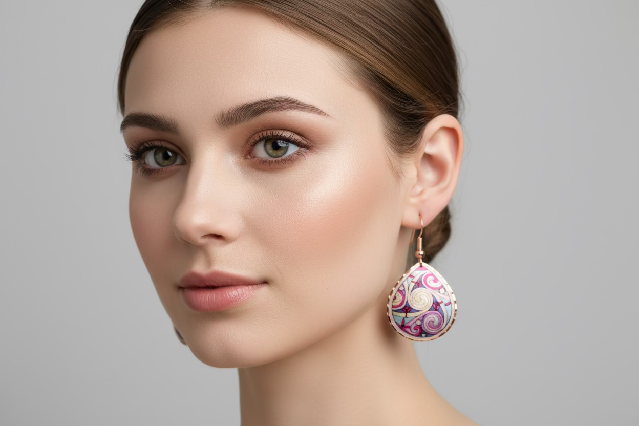 Firestorm Celtic Spiral Copper Earrings