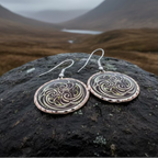 Mystical Celtic Spiral Copper Earrings