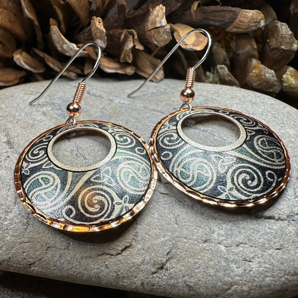 Renewal Celtic Spiral Copper Earrings