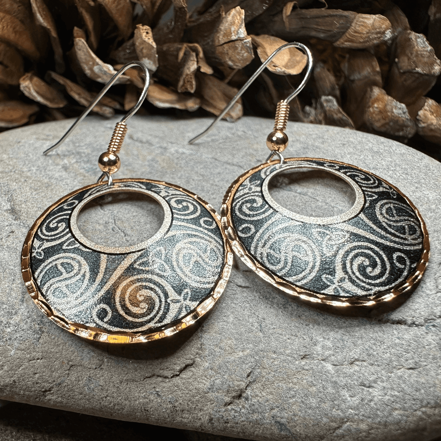Renewal Celtic Spiral Copper Earrings - 
