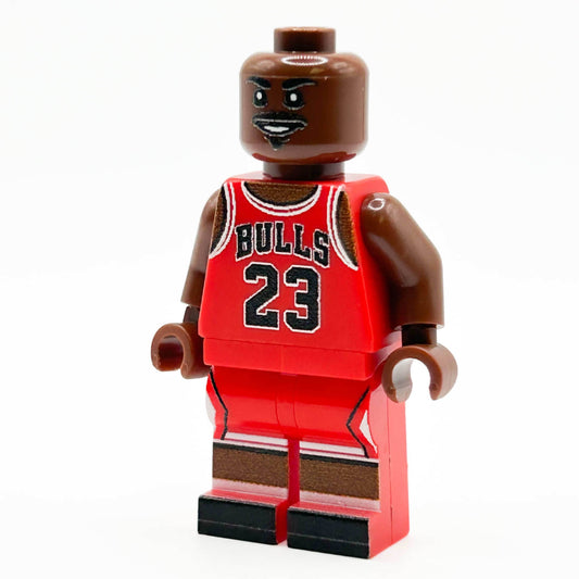 MJ #23 (Red Jersey) Basketball Player Minifig made using LEGO parts - 