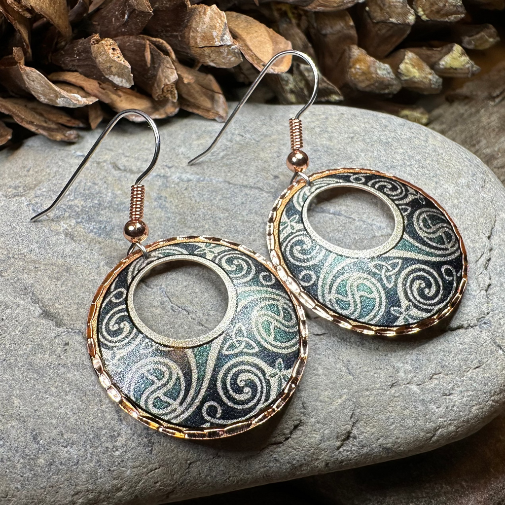 Renewal Celtic Spiral Copper Earrings