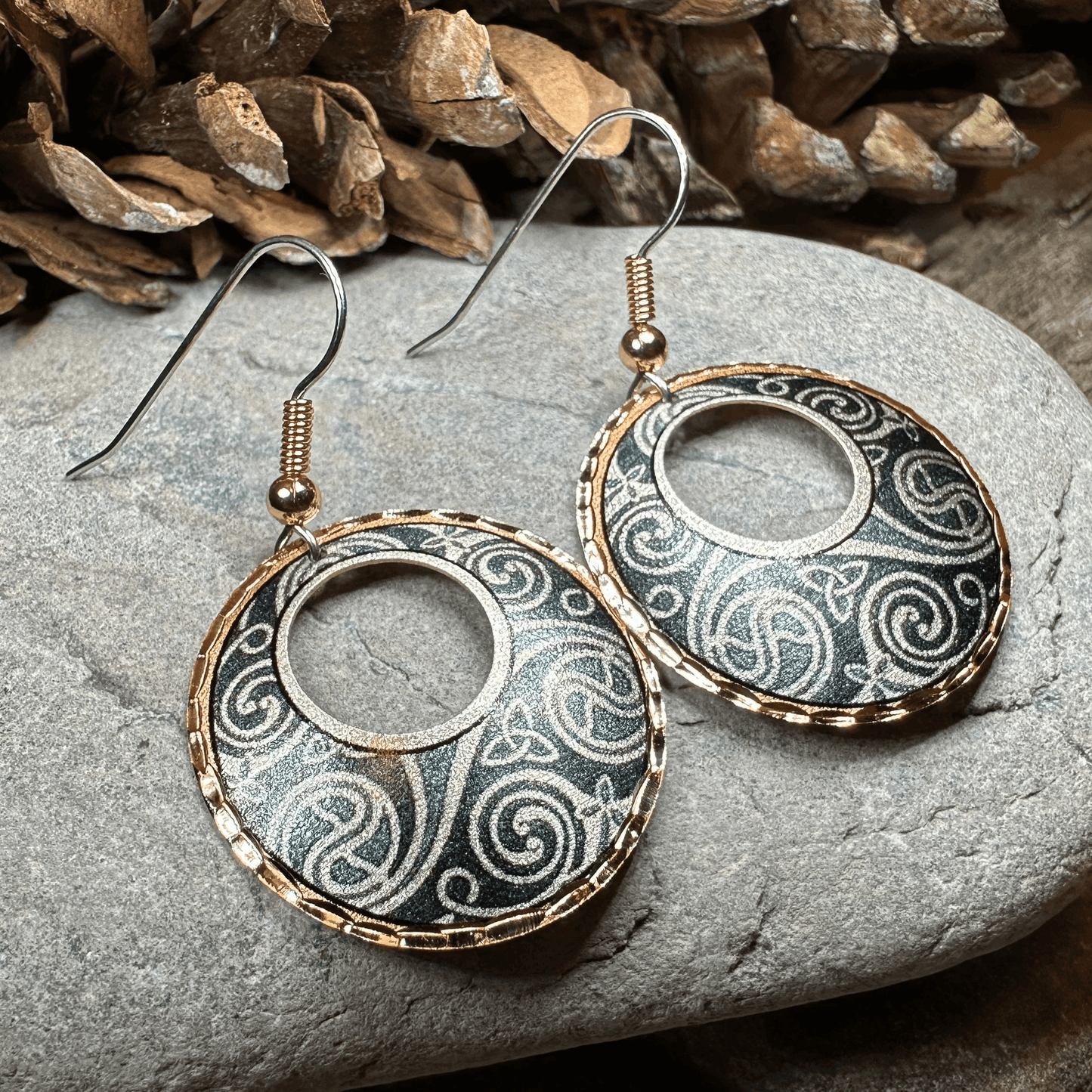 Renewal Celtic Spiral Copper Earrings - 