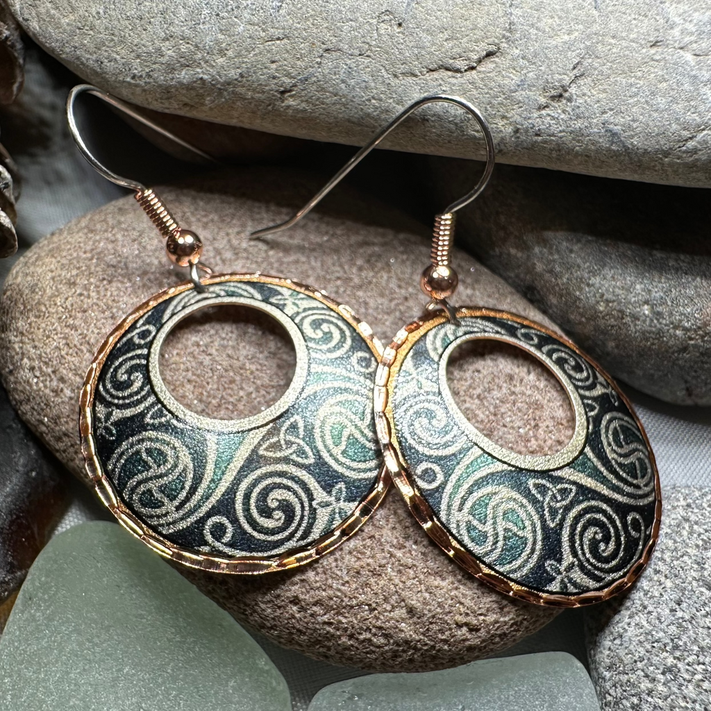 Renewal Celtic Spiral Copper Earrings