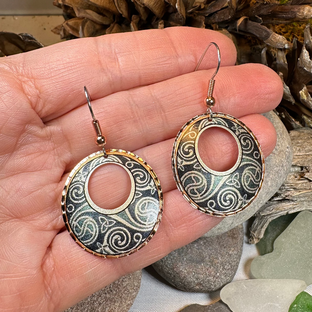 Renewal Celtic Spiral Copper Earrings