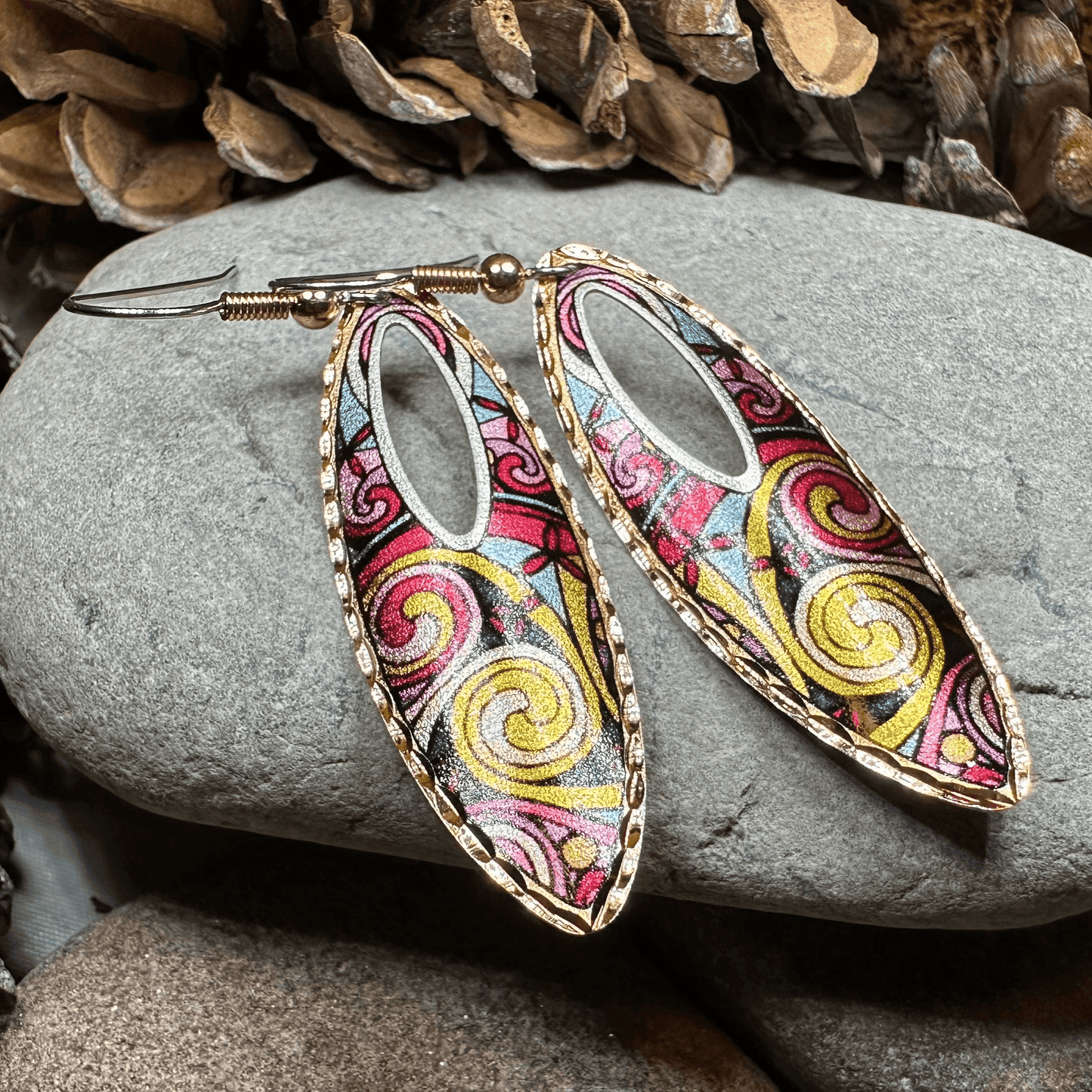 Free Spirit Celtic Spiral Copper Earrings - 