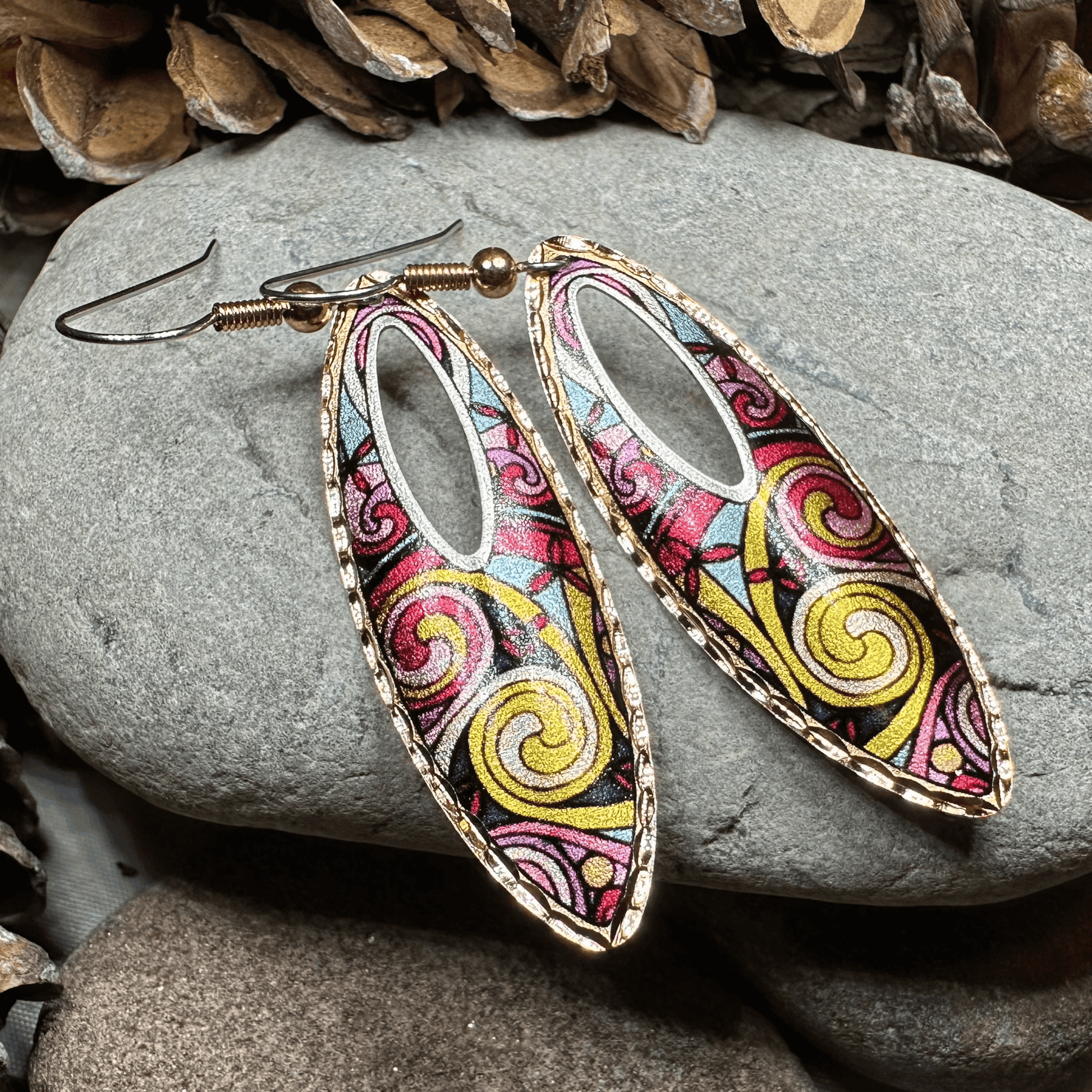 Free Spirit Celtic Spiral Copper Earrings - 