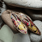 Free Spirit Celtic Spiral Copper Earrings - 