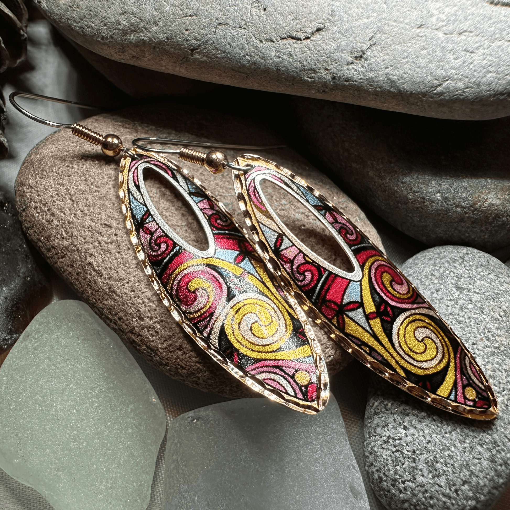 Free Spirit Celtic Spiral Copper Earrings - 