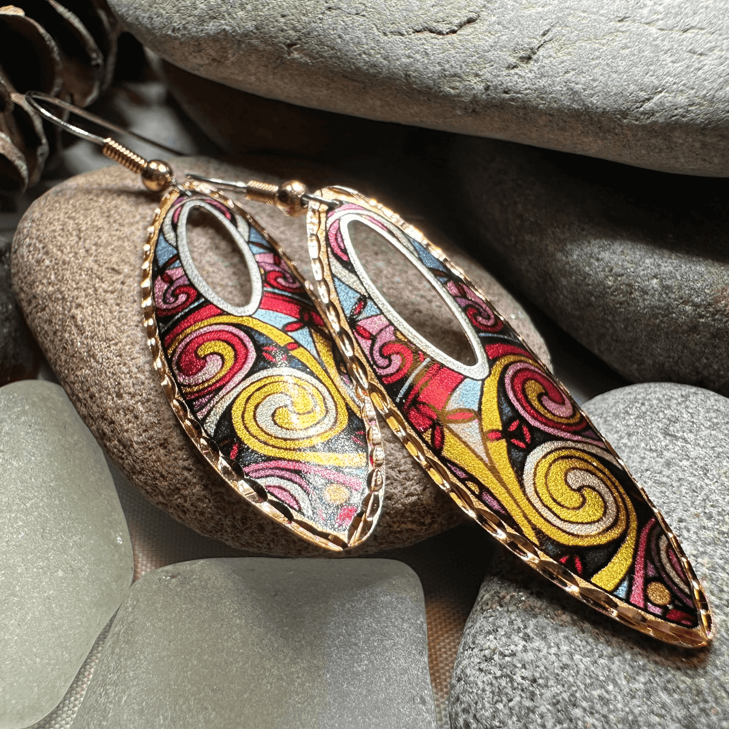 Free Spirit Celtic Spiral Copper Earrings - 