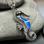 Petite Opal Seahorse Necklace