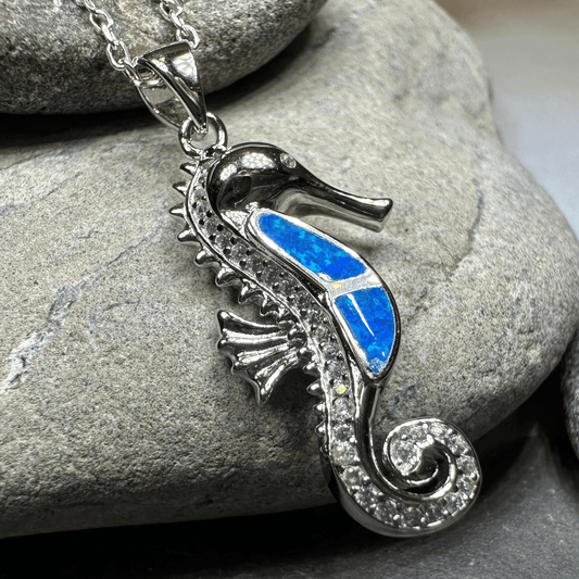 Petite Opal Seahorse Necklace - 