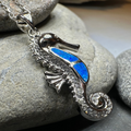 Petite Opal Seahorse Necklace