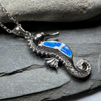 Petite Opal Seahorse Necklace