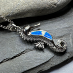 Petite Opal Seahorse Necklace