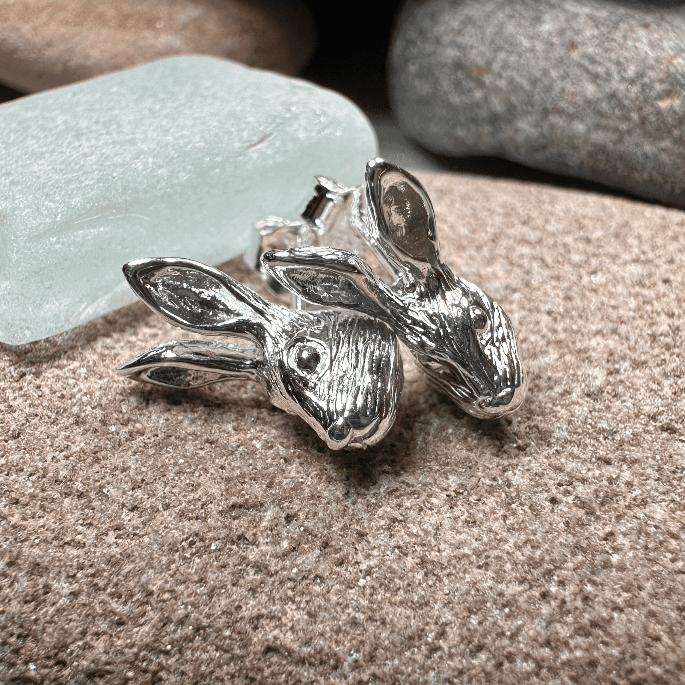 Thistledown Rabbit Post Earrings - 