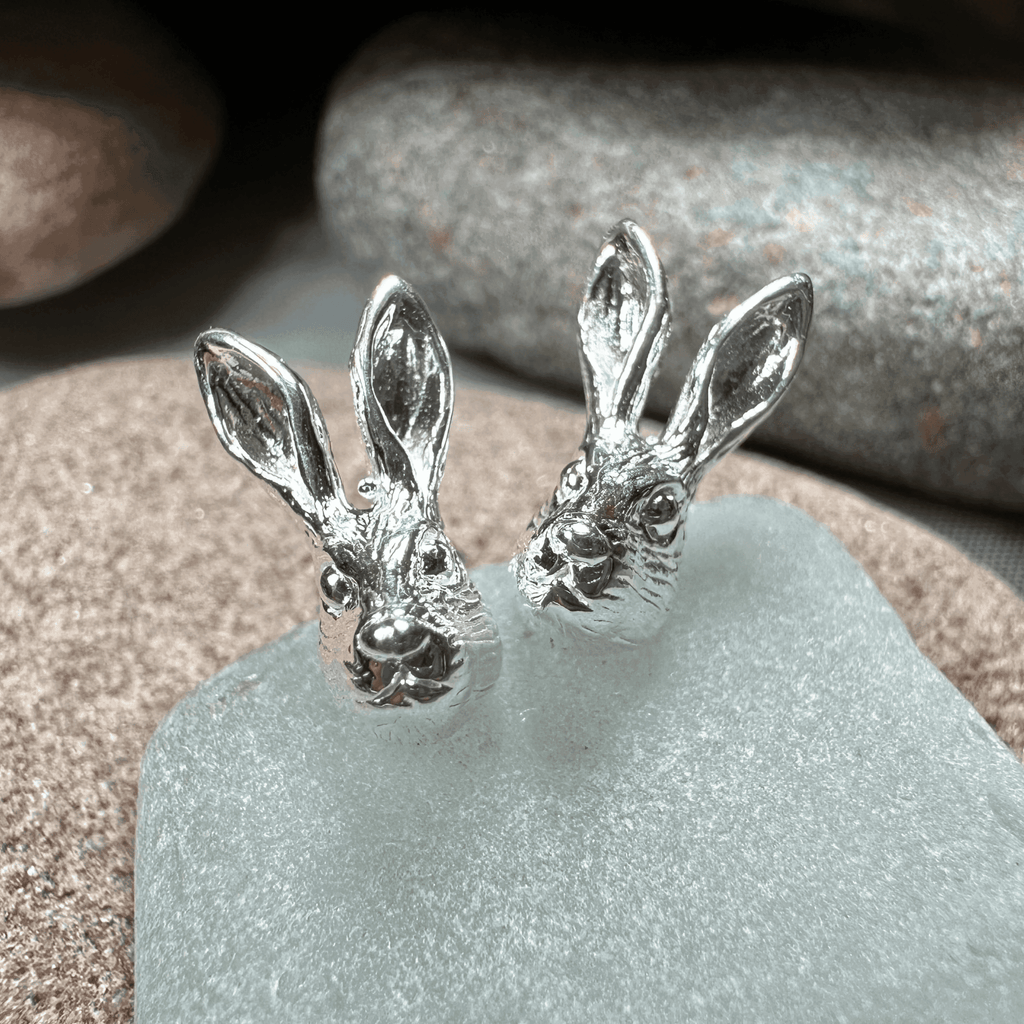 Thistledown Rabbit Post Earrings - 