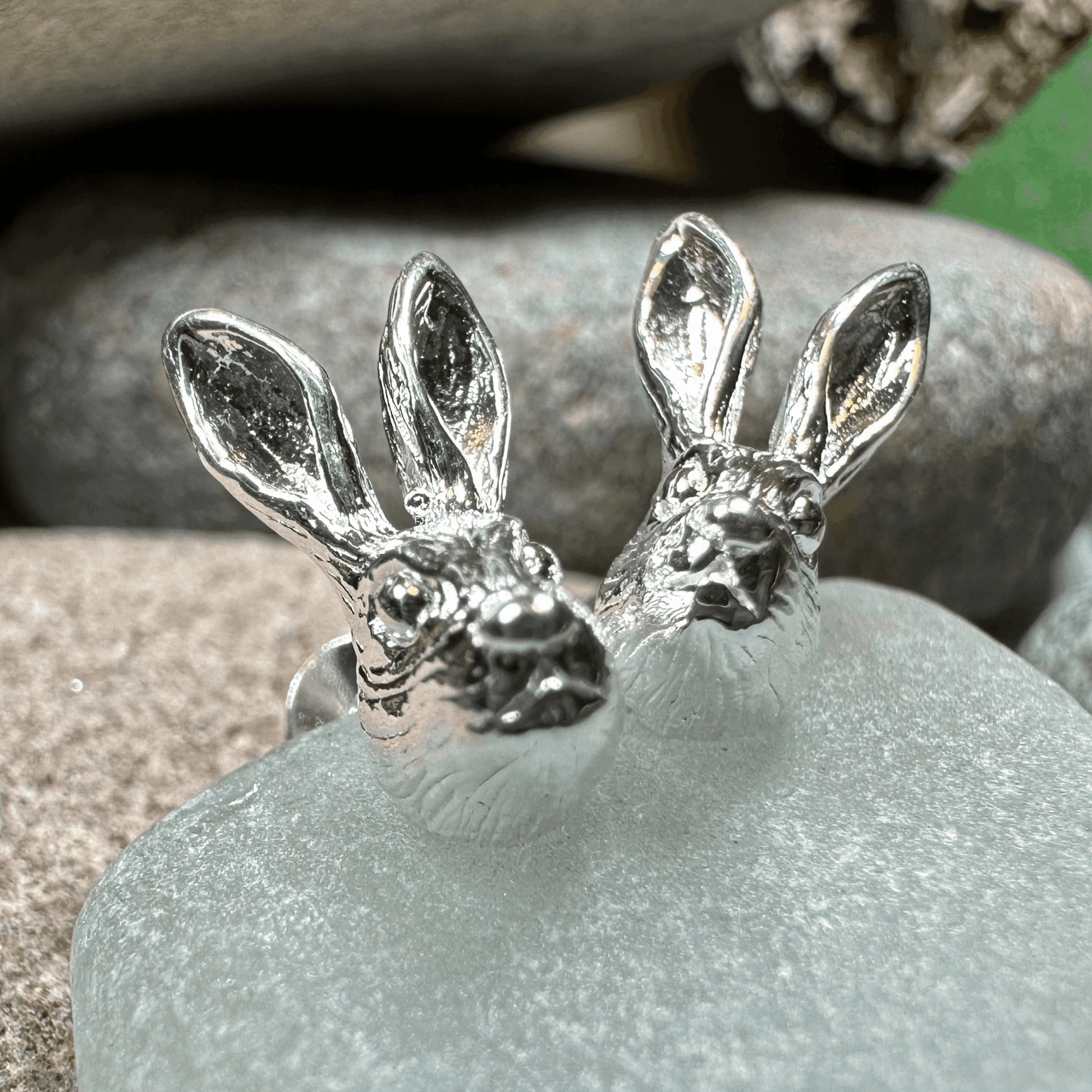 Thistledown Rabbit Post Earrings - 