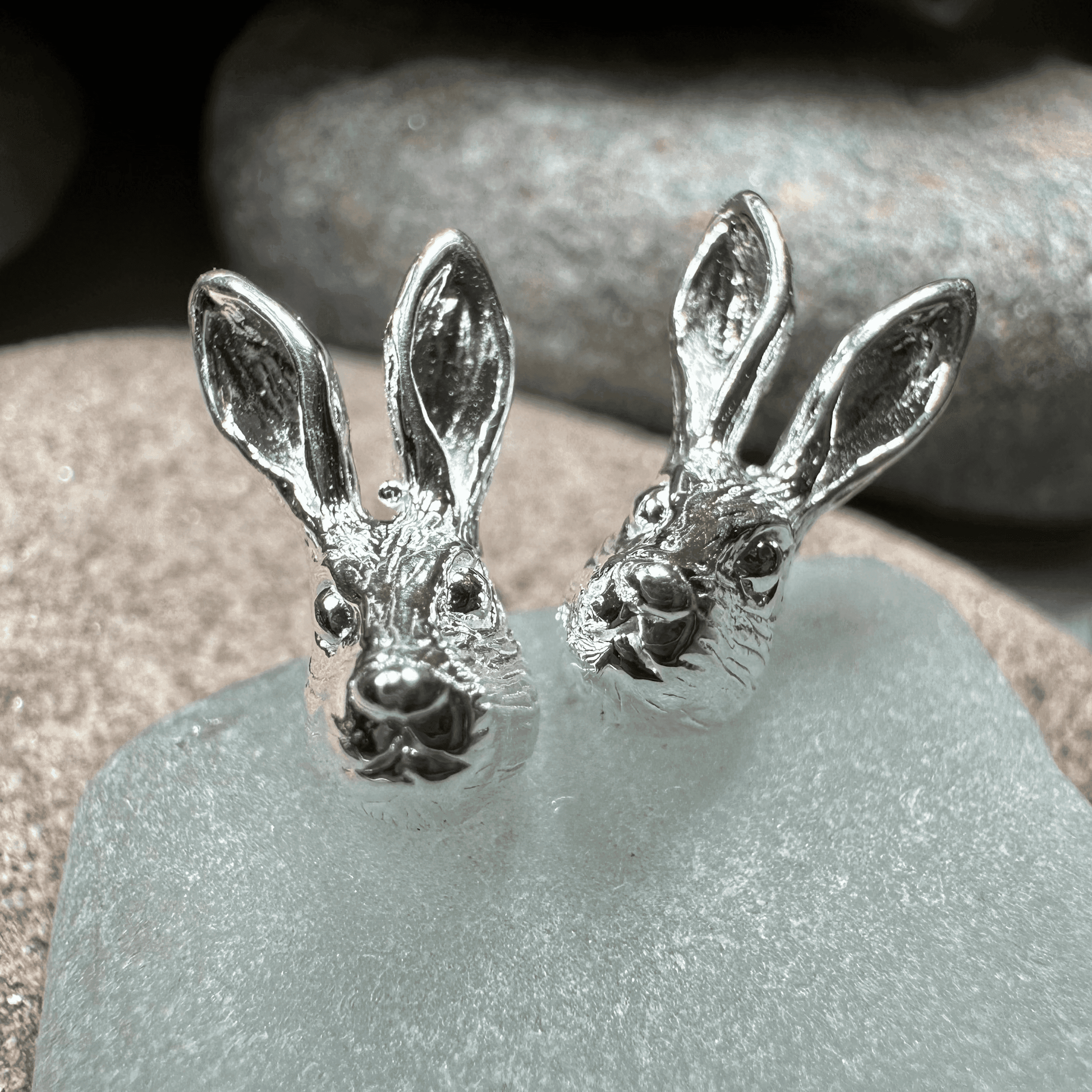 Thistledown Rabbit Post Earrings - 