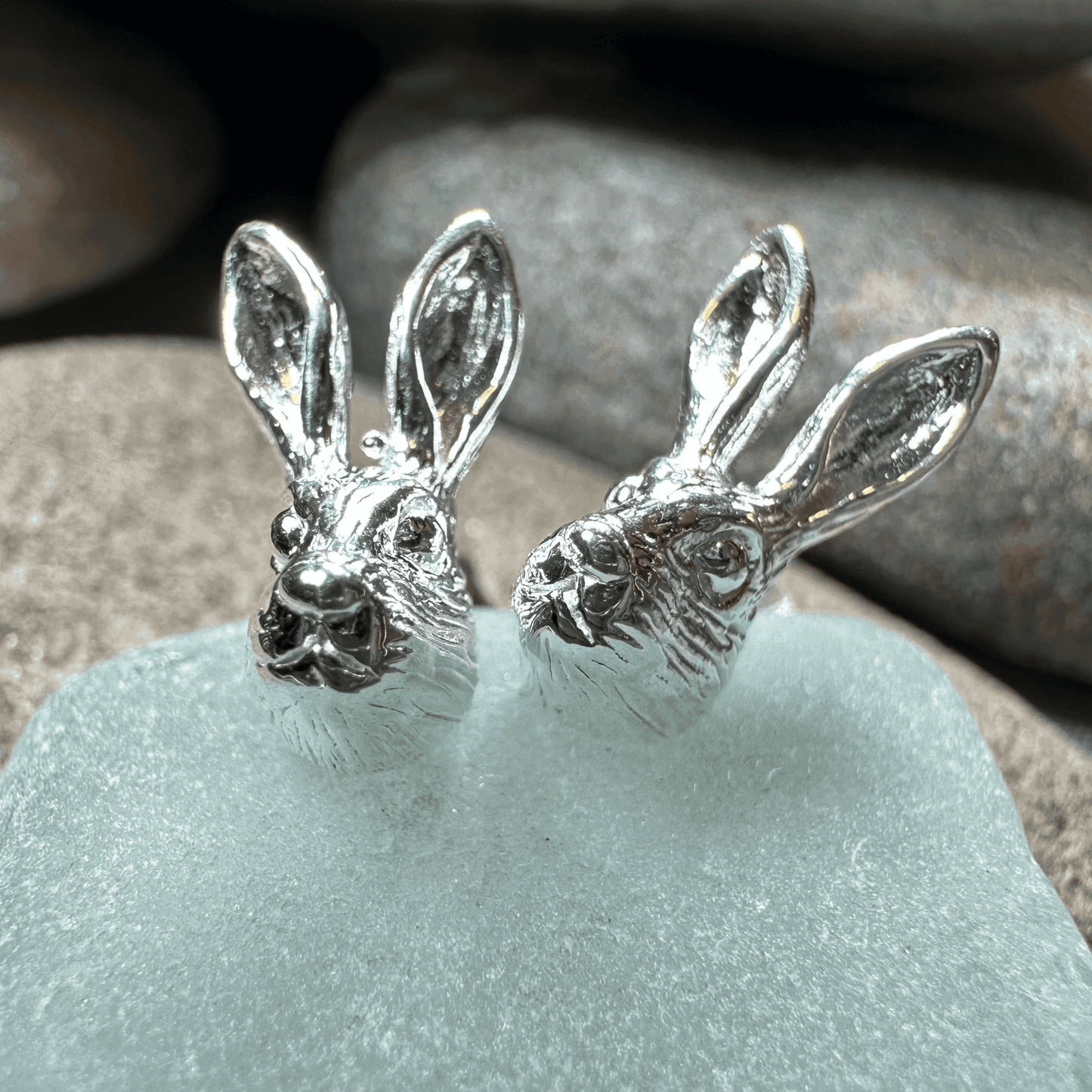 Thistledown Rabbit Post Earrings - 