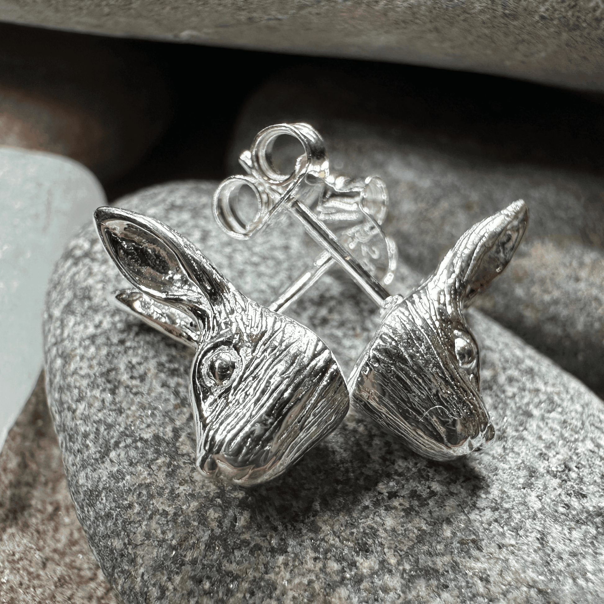 Thistledown Rabbit Post Earrings - 