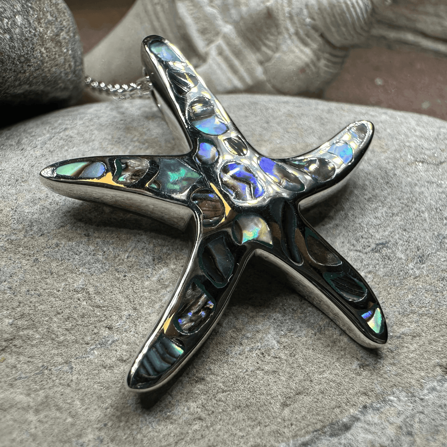Seastar Starfish Necklace - 18 / Abalone