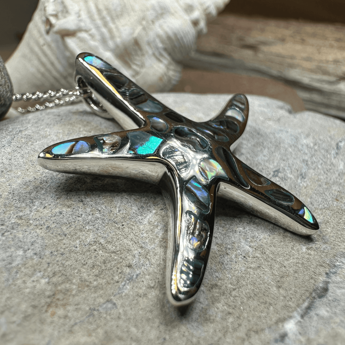 Seastar Starfish Necklace - 18 / Abalone