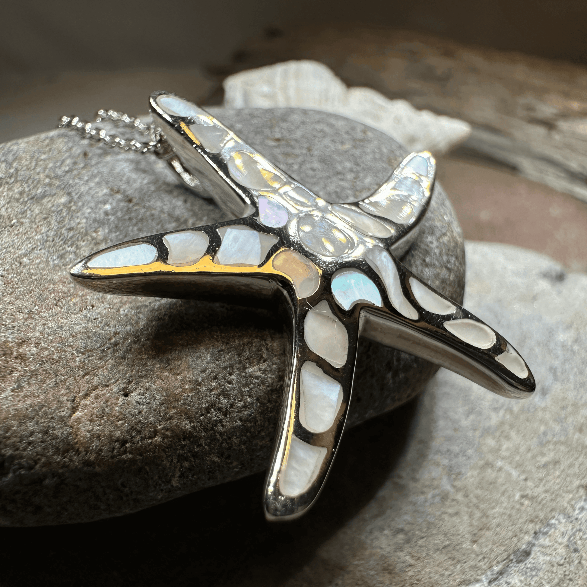 Seastar Starfish Necklace - 18 / Abalone