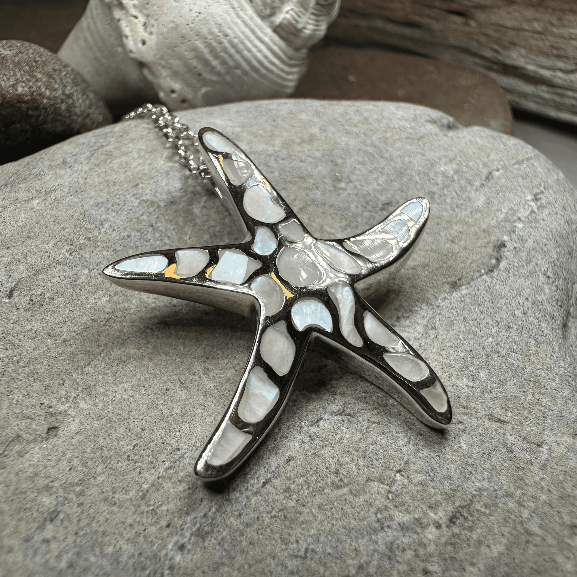 Seastar Starfish Necklace - 18 / Abalone