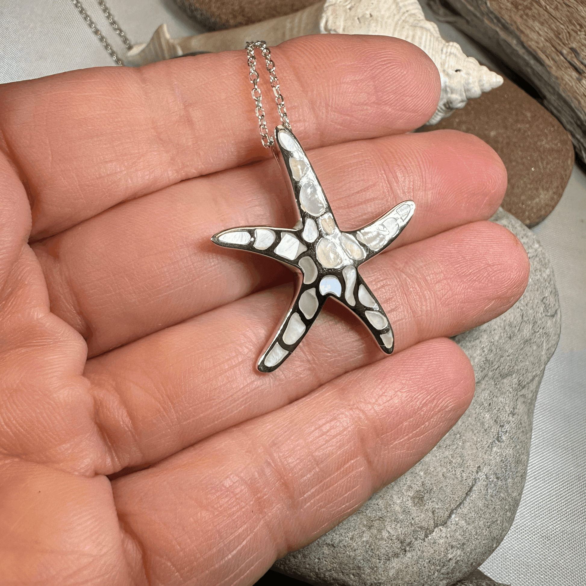Seastar Starfish Necklace - 18 / Abalone