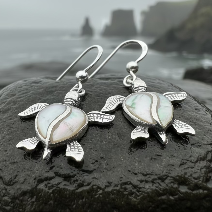 Farraige Turtle Love Earrings