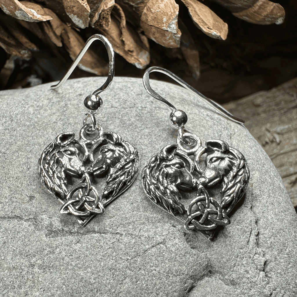 Celtic Wolf Lovers Earrings - 