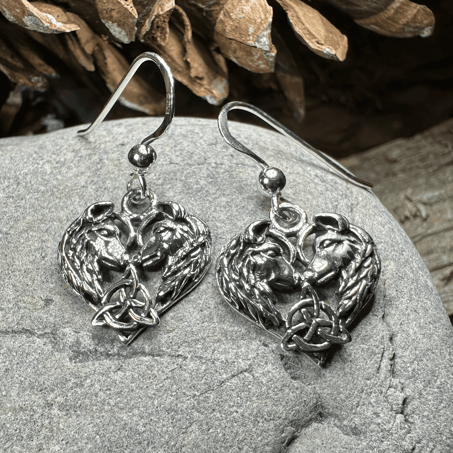 Celtic Wolf Lovers Earrings - 